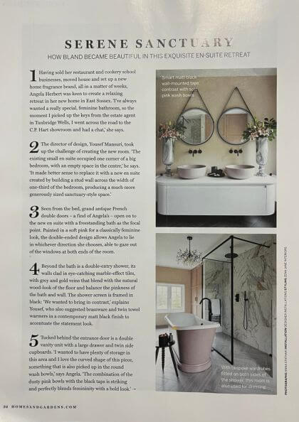 magazine page displaying bathroom