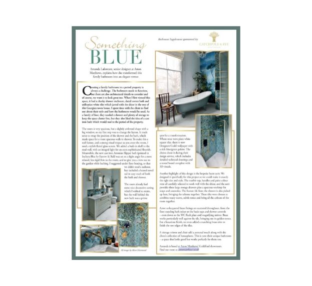 magazine page displaying bathroom